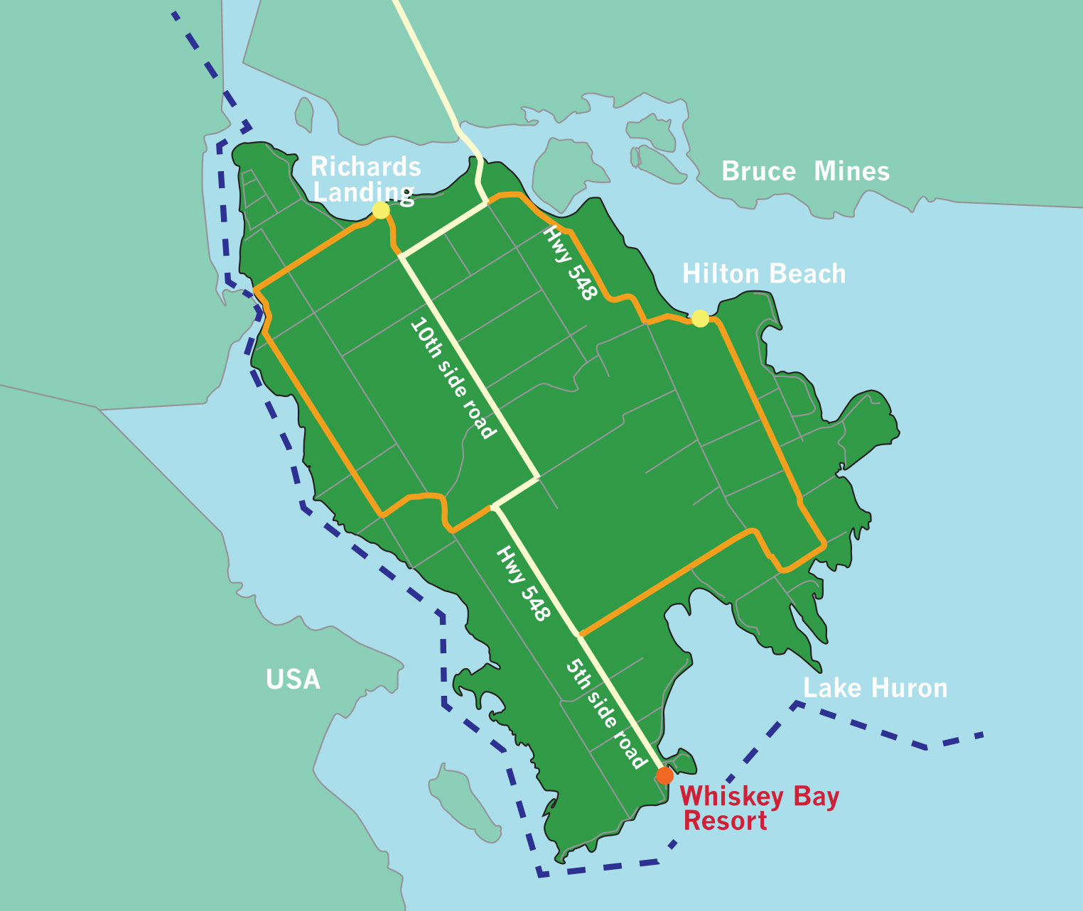 Whiskey Bay map